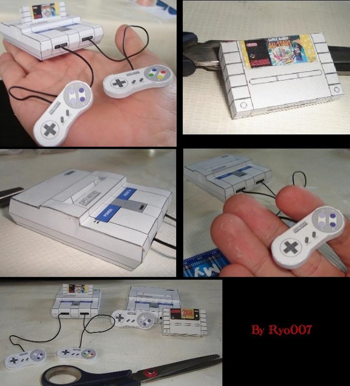 Snes_Papercraft_set___Finished_by_ryo007