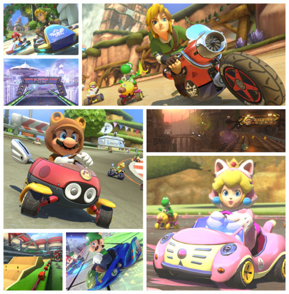 mario kart 8 dlc zelda mosaico