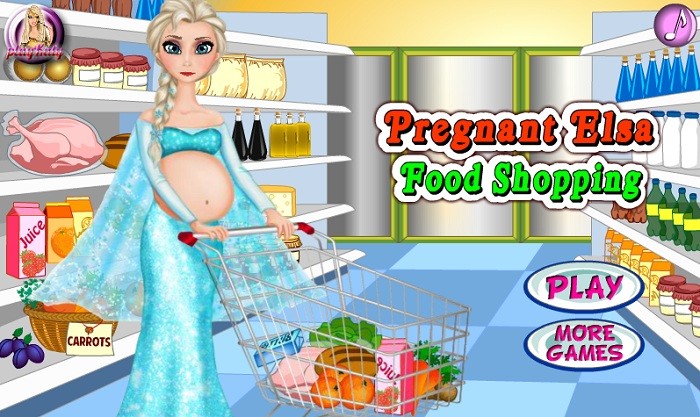 pregnant elsa shopping