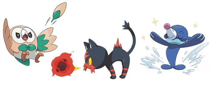 pokemon sol luna rowlet litten popplio